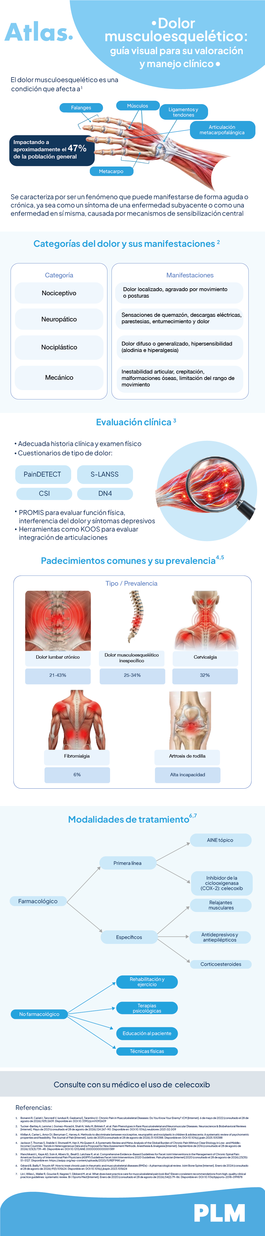 Dolor musculoesquelético: guía visual para su valoración y manejo clínico